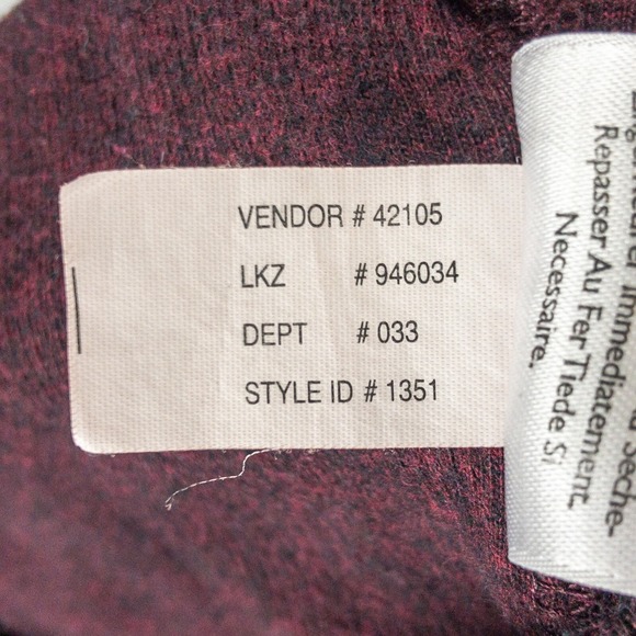 Eddie Bauer Mens 100% Cotton Long Sleeve Pullover Sweater Large Tall Purple - Picture 7 of 7